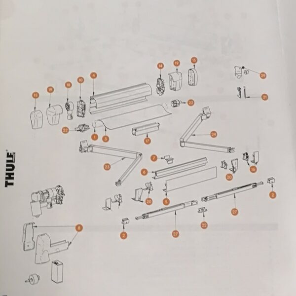 Thule 5002 markiisin päätymuovi vasen/oikea - Image 3